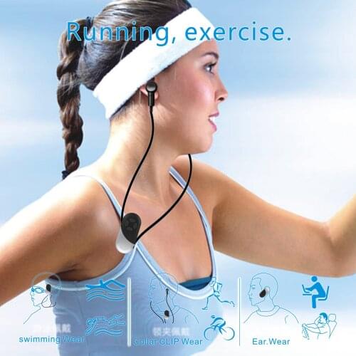 Bluetooth 5.0 bone conduction single ear headset 8G memory MP3 player IPX8 waterproof sports swimming wireless earplugs