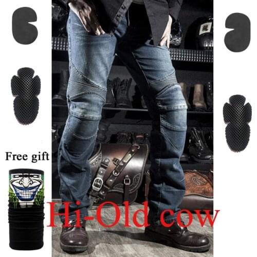 Black or Blue Japan jeans motorcycle jeans riding on the road Fall jeans four-piece protection distribution 233