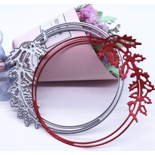 LC373 Flower Circle Metal Cutting Dies DIY Scrapbooking Album Paper Cards Making Crafts Embossing Etched Stamps Slimline Dies