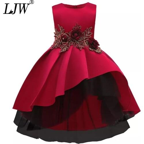 Childrens wear New year christmas childrens costume princess dress gauze girl dress girl piano performance dovetail dress