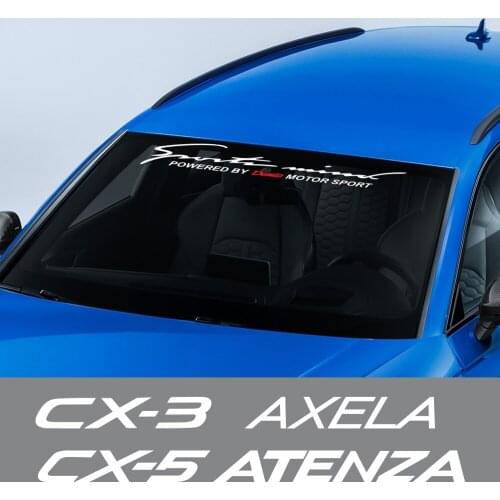 For Mazda 3 6 Atenza Axela CX-3 CX-5 Demio MPS MS Car Trim Rear Front Windshield Decal Auto Decor Motorsport Sticker Accessories