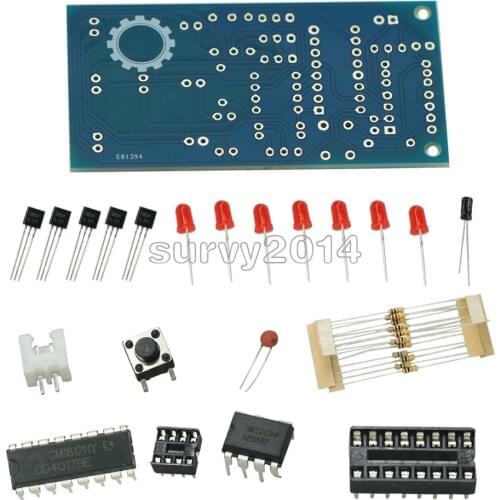 Electronic dice NE555 CD4017 DIY kit 5mm Red led 4.5-5V new
