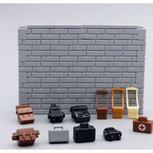City Figures Accessories Building Blocks Shoulder Bags backpack briefcase Police Soldier pack Bricks Toys compatible with lego