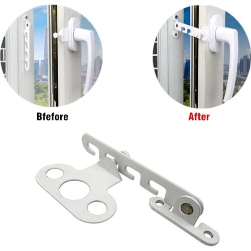 New All Metal Door Wndows Limiter Latch 4 Adjustable Angles Casement Window Position Stopper Child Safety Strap Lock Wind Brace
