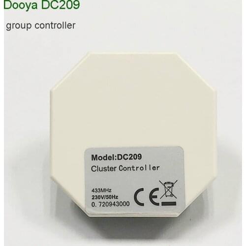 DC209 group control cluster controller for S SL Q type tubular motor,433MHz 230V for electric roller blinds window shutter