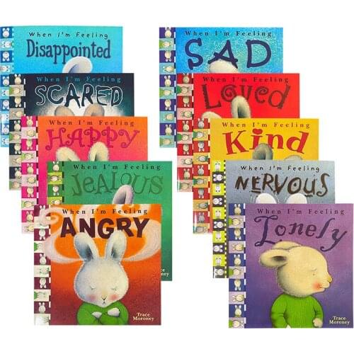 NEW 10 English Emotion Management Picture Book When I'm Feel Furry Rabbit Point Reading Edition Oxford English Book for Children