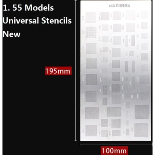 New Model Universal BGA Reballing Stencil For Mobile Phone MTK MSM Samsung VIP80 Spreadtrum OV camera, iPad CPU RAM PM Power IC