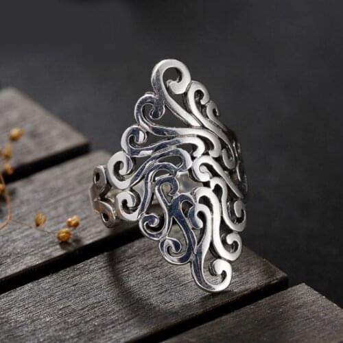 New Gothic Men Flower Rings For Women Jewelry Birthday Gift Romantic Wedding Engagement Drop Shipping 2021