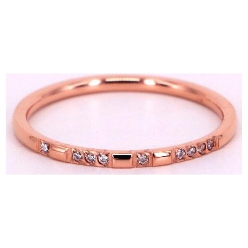 Stainless steel Crystal Zircon Wedding Simple Ring Lover Bridal Christmas Gift Elegant Women Jewelry Engagement Ring