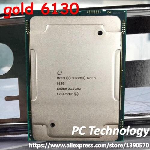 Original Intel Xeon Gold 6130 QS Gold6130 Processor 22M Cache 2.10GHz 16-cores 125W LGA3647 CPU free shipping
