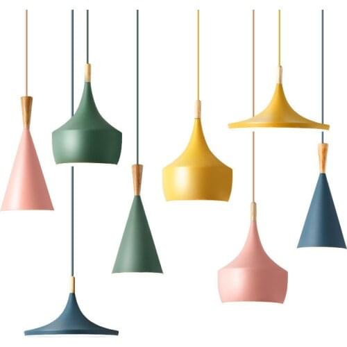 Nordic musical instrument Macaron pendant lamps creative cafe bar single head restaurant lights