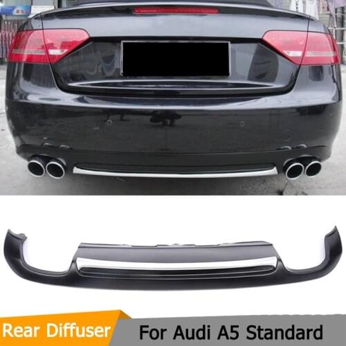 PU Matt Black Painted Auto Car Rear Bumper Lip Diffuser For Audi A5 Coupe Standard Only 2008-2011
