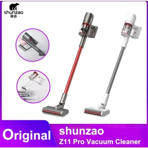 SHUNZAO Z11 Pro Vacuum Cleaner Self-clean Hair Cutting 26000Pa Replaceable battery Design 150AW Suction Vertical Cleaner