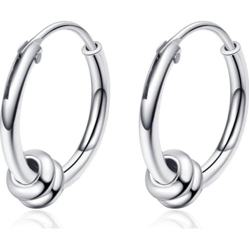 New 925 Sterling Silver Earrings Simple Glossy Small Earrings French Fashion Jewelry Lady Glamour Jewelry Gift