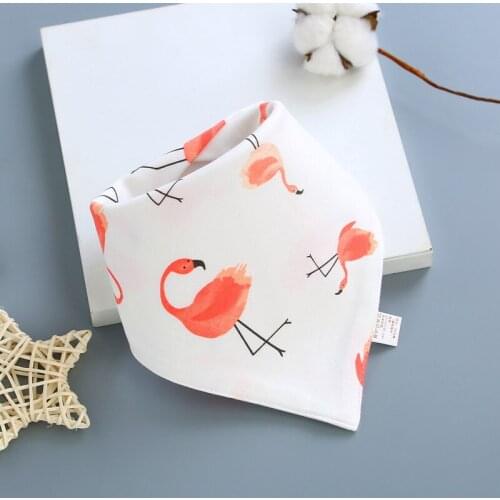 1Pcs Baby Boy Girl Saliva Towel Bib Cloth Infant Feeding Towel Combed Cotton Bandana Bib Fashion Cartoon Pattern Baby Home Scarf