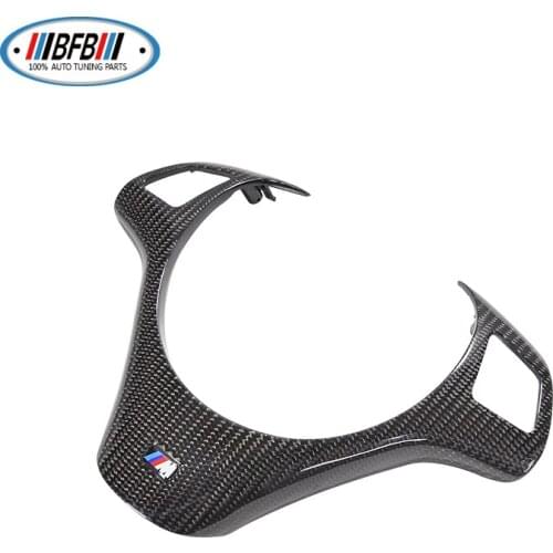 Replacement Style carbon fiber steering wheel cover trim for 3 Series E92 2006-2013