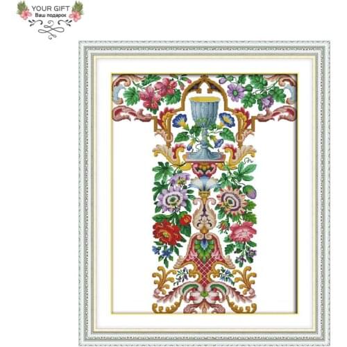 Joy Sunday H701 Home Decoration 14CT 11CT Stamped and Counted Flowers Pattern Flowers Embroidery Cross Stitch