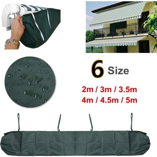 Retractable Roller Blind Awning Dust Cover Sun Protection Dustproof Awning Storage Bag With String For Outdoor Garden Patio