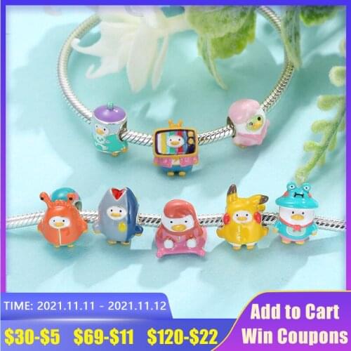 High Quality Cosplay Chick Series 925 Sterling Silver Charsm for Bracelet Fine Jewelry MakingFit Original DIY Necklace Bracelets