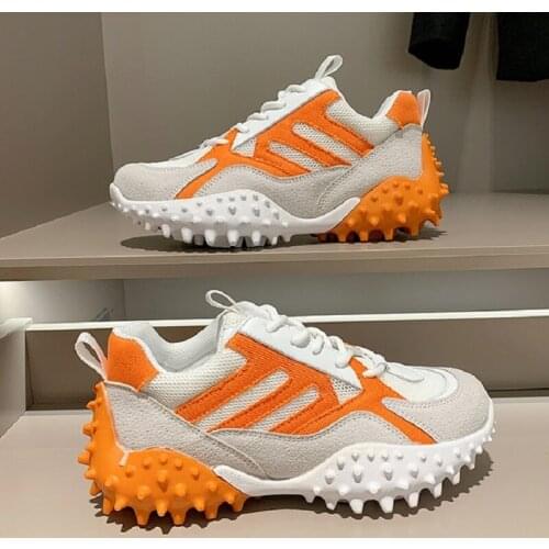 2021 Hot Fashion Platform Sneakers Women Summer Comfortable Blue Pink Orange Flats Shoes For Women Casual Mesh Footwear Ladies