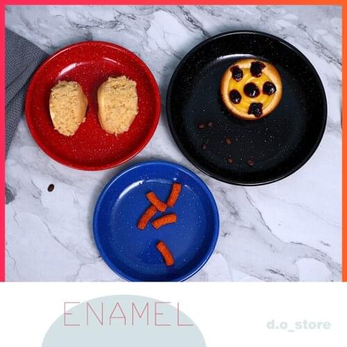 Star sky color rice dish dish dish household dish creative net red plate set combination enamel plate breakfast plate D=20cm