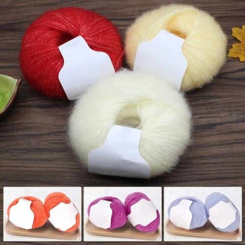 1Pcs =25g Soft Mohair Cashmere Knitting Wool Yarn DIY Shawl Scarf Crochet Thread Hand Sewing Supplies