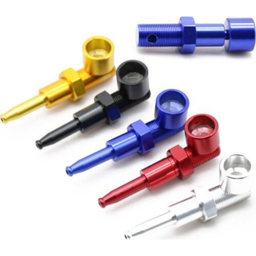 1pcs Screw Shape Tobacco Pipe Metal Herb Pipe Tubo Smoke Pipa Cigarette Accessories Smoking Grinders Crusher Pipas Fumar Hierba