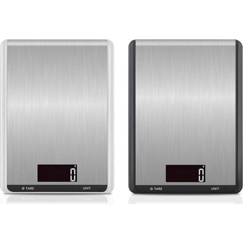 2 Pcs Digital Kitchen Food Scale Weight Grams and oz for Cooking Baking LCD Display Stainless Steel 22lbs/10kg Wholesale X2