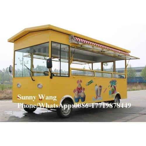 2021 Van Design 4.2M Electric Food Truck Trailer Mobile Kitchen Outdoor Hot Dog Coffee Cart
