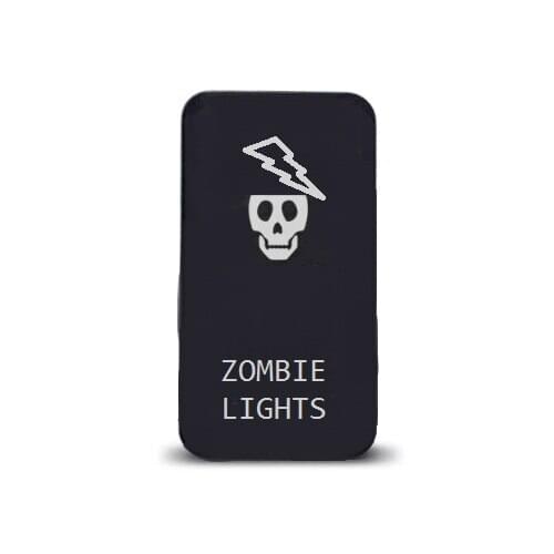 40mm x20mmZOMBIE LIGHTS 12V Push Switch White LED Light for Toyota Series