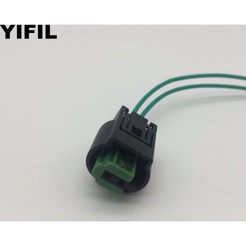 5pcs/lot 2 Pin/Way Outdoor Temperature Sensor Auto Oxygen Sensor Plug Connector Socket With Pigtail For BMW 1-967644-1 968405-1