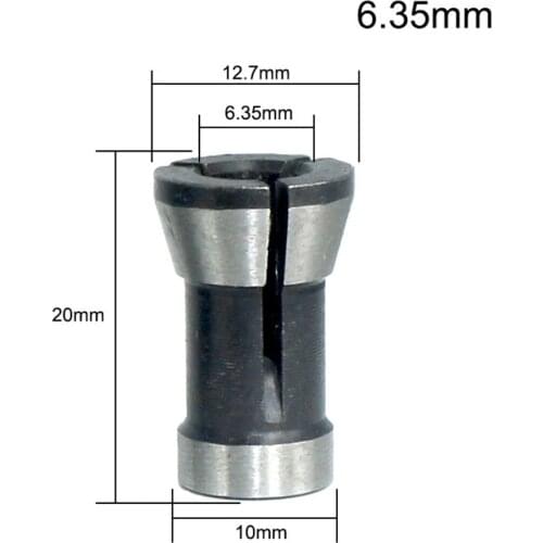 6mm 6.35mm 8mm High Precision Collet Chuck Heads For Electric Router Milling Cutter Extension Collet Chuck Rod Trimming