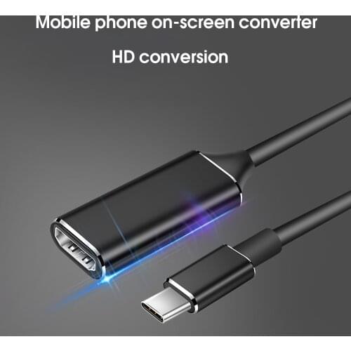 KEBIDU 4k 30hz USB 3.1 To HDMI-compatible Adapter Male To Female Converter Usb Type C To HDMI-compatible Adapter For PC TV