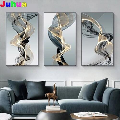 Abstract Black Yellow Lines 5D DIY Diamond Painting nordic Diamond Embroidery Mosaic stitch full decor Art drop shipping