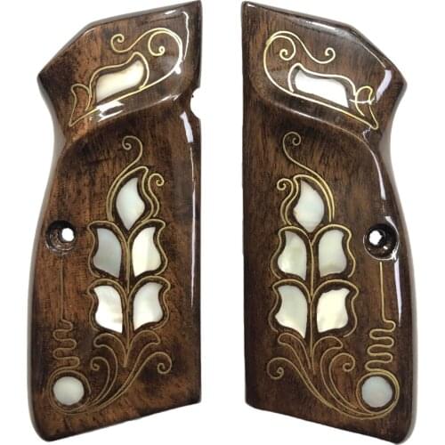 Belgium Browning Hp 14'lü Special Series Laser Cutting Pearl Inlaid Wooden Grip Mod41