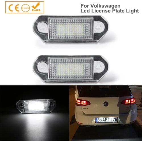 2Pcs Error Free Led License Plate Light For VW Golf 3 Variant Vento 1H2 Jetta GOL 2 Skoda Octavia 1U2 1U5 Number Plate Lamp