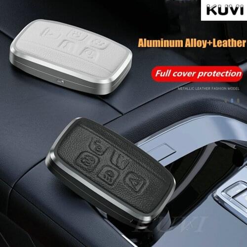 Alloy Leather Car Key Case Cover Holder Shell For Land Rover Range Rover Sport Evoque Freelander For Jaguar XF XJ XE XJL XF