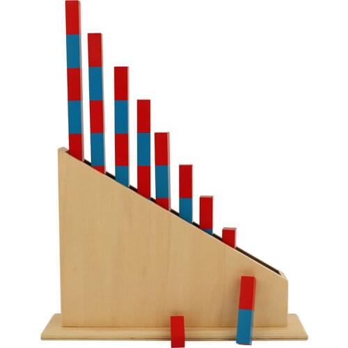 Early Education Numerical Rods With Stand Montessori Number Sticks Wood Material Math Kids Practice Educational Toys MA001-NX3