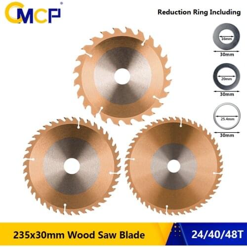 CMCP 24T 40T 48T Circular Saw Blade TiCN Coated TCT Saw Blade 235x30mm Carbide Wood Cutting Blades For Power Tools