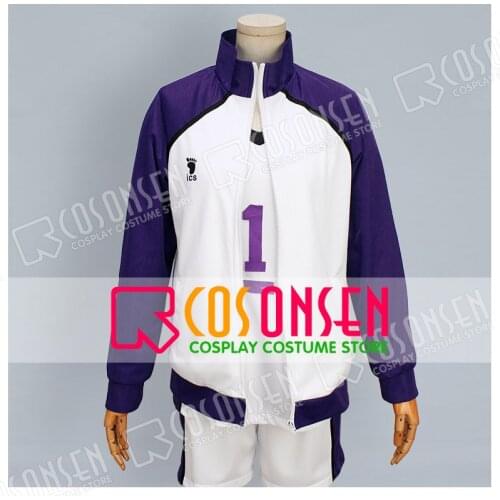 COSPLAYONSEN Haikyuu!! Shiratorizawa Academy Wakatoshi Ushijima Cosplay Costume 3 PCS Sportswear
