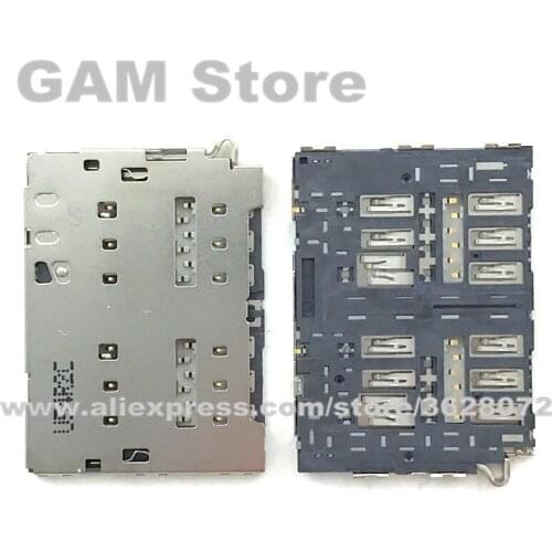 For Samsung S6 Dual Sim Card Reader Slot S6 G920F G920V G9200 G9250 SIM Holder Tray Connector Socket