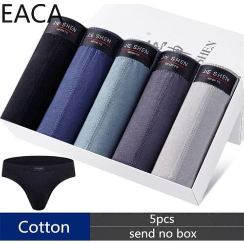 5Pcs/lot Breathable Mens Underwear New Briefs Men 100% Cotton Mens Bodysuit Male Comfortable Solid Underpants Male panties