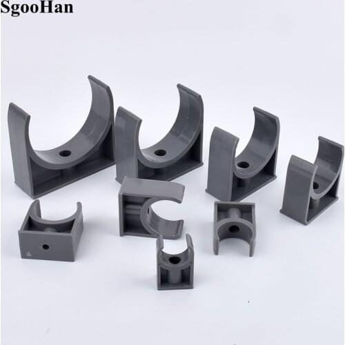 I.D 20-110mm UPVC Gray U-shaped Pipe Clamp Plastic Clamp Pipe Holder Garden Water Connector Irrigation Accessories