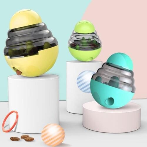 Interactive Dog Cat Food Treat Ball Tumbler Toy Pet Funny Shaking Leakage Food Container Puppy Slow Food Bowl Feeder Pet Toys