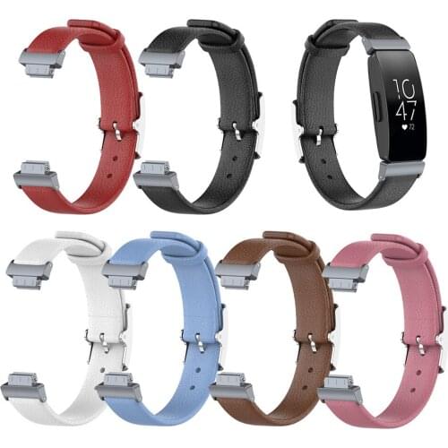 Leather Wrist Strap For Fitbit Inspire /Inspire HR Replacement Leather Watchband Strap Bracelet For Fitbit Inspire HR Watch Band