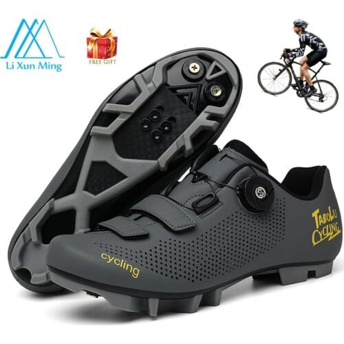 MTB Bicycle Sports Shoes Outdoor Mens Professional Self-locking Road Cycling Shoes Spd Anti-skid Spikes Sapatilha Unisex 36-48