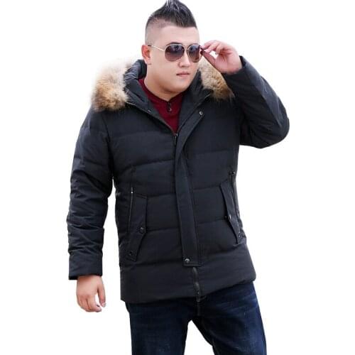 Color Black Caramel 2020 new mens plus size XL-10XL cotton Coat Mens large fur collar extra large long casual hooded jacket