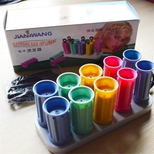 New Electric heating harmless 10 pcs Hair Roller Ceramic Hot Hair Curlers Electrionic Hair Sticks hair styling tool at home