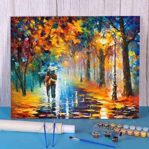 Autumn Hugs Paint By Numbers Complete Kit Acrylic Paints 40*50 Picture By Numbers Photo Home Decor For Kids Wholesale Art