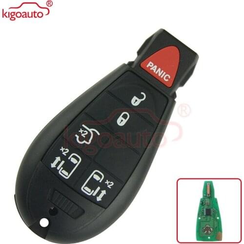 Kigoauto #9 Fobik key remote 5 button with panic 434Mhz IYZ-C01C for Dodge Grand Caravan 2009 2010 2011 2012